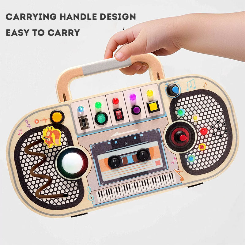 Early Education Wooden LED Switch Light Toy for Children - Enhances Color Recognition and Cognitive Skills