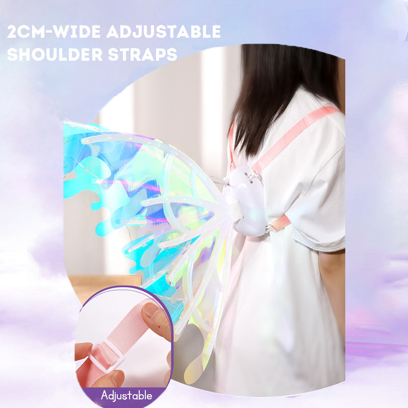 Girls Electric Light-Up Butterfly Wings Toy – Musical Fairy Wings with Lights | Christmas Costume & Performance Prop