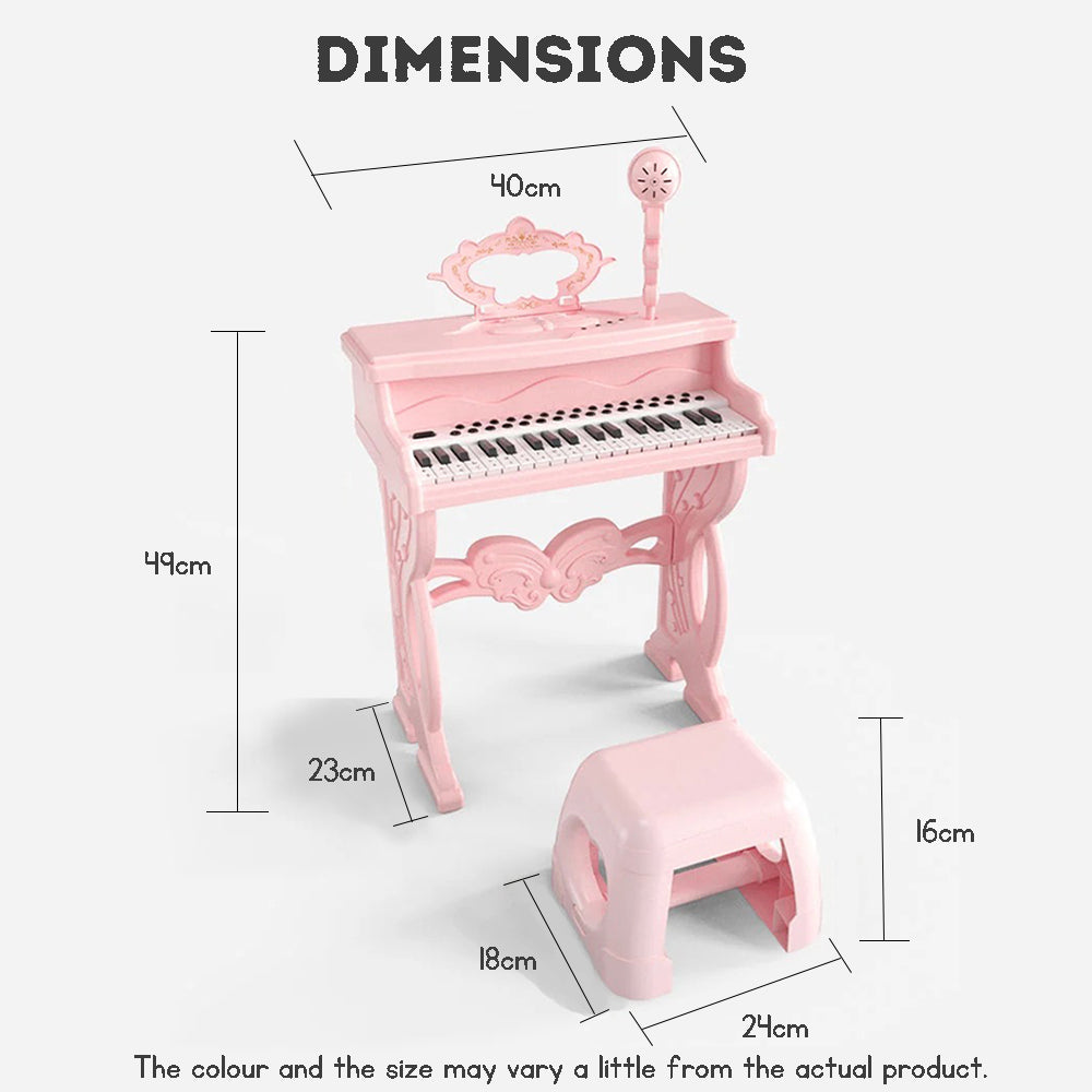 Kid’s 37-Key Electronic Keyboard Piano with Mic Set – Multiple Music Styles, Ideal Toy for Girls