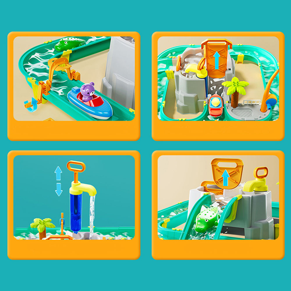 Fishing Track Water Play Toy – Pretend Play Water Park Set for Boys & Girls, Ideal Birthday Gift