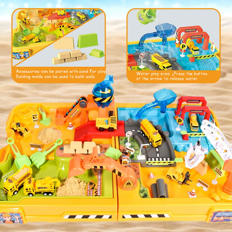 Children's Space Sand Toy Set Portable Handheld Set Puzzle Sand Table Engineering Toy