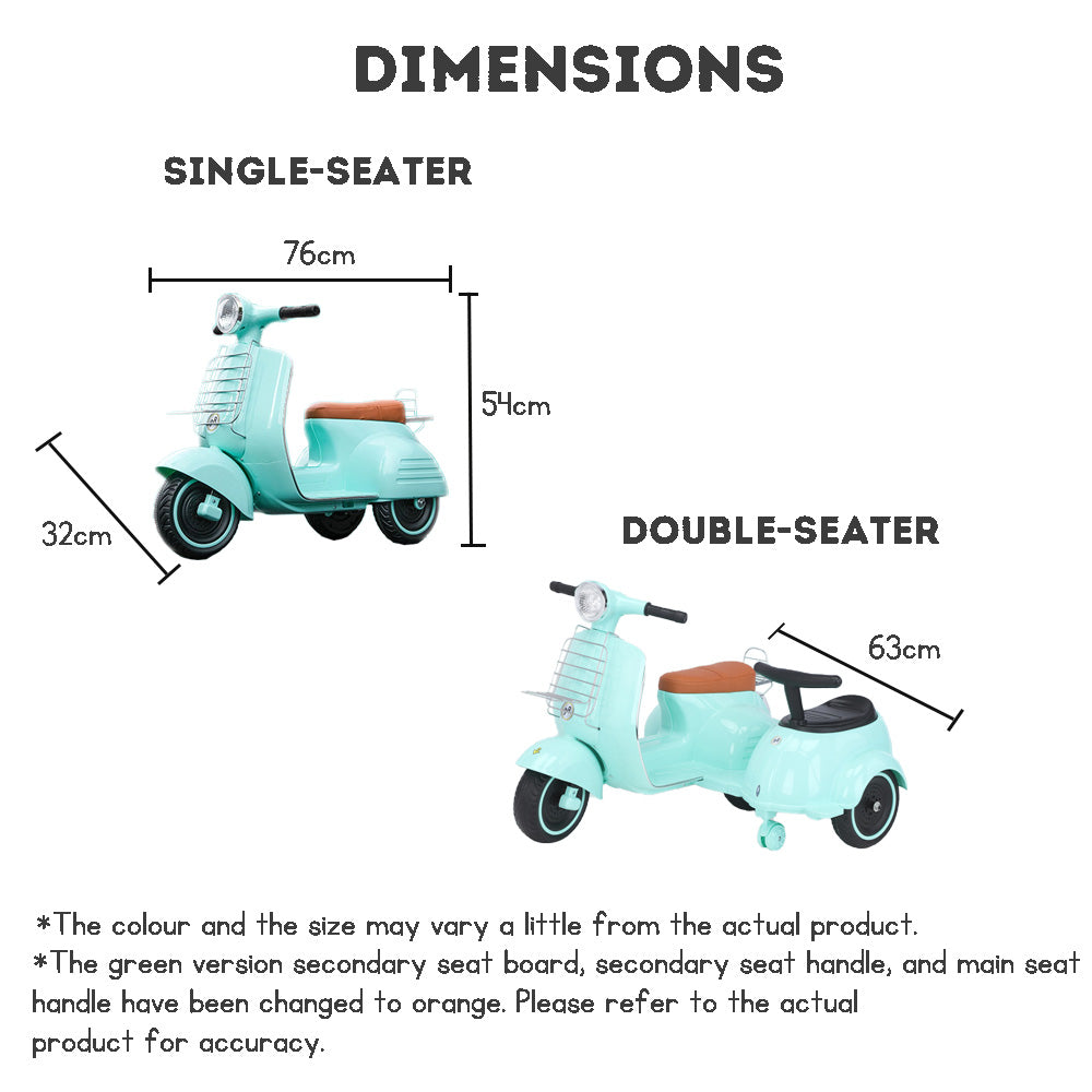 Rechargeable Electric Motorbike Tricycle for Kids – Ride-On Toy Vehicle with Music, Lights & Dual Seats