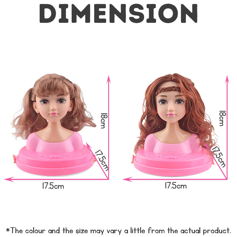 Kids Makeup Set with Doll Styling Head – Pretend Play Beauty Toy for Girls | Safe Makeup Kit for Children