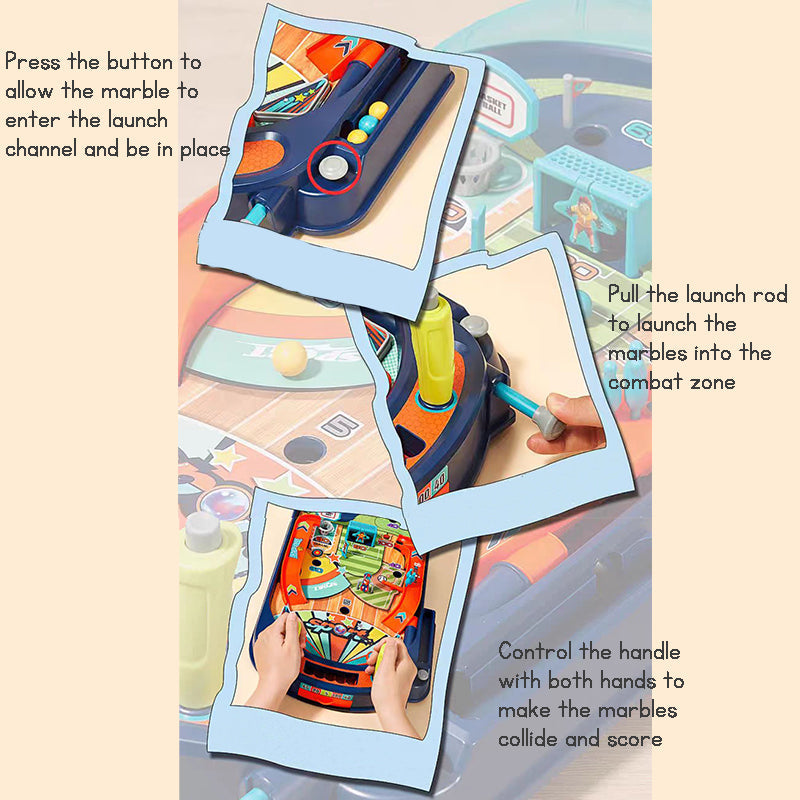 Kids Multi-in-1 Sports Pinball Game Table – Educational Desktop Toy with Interactive Play Features