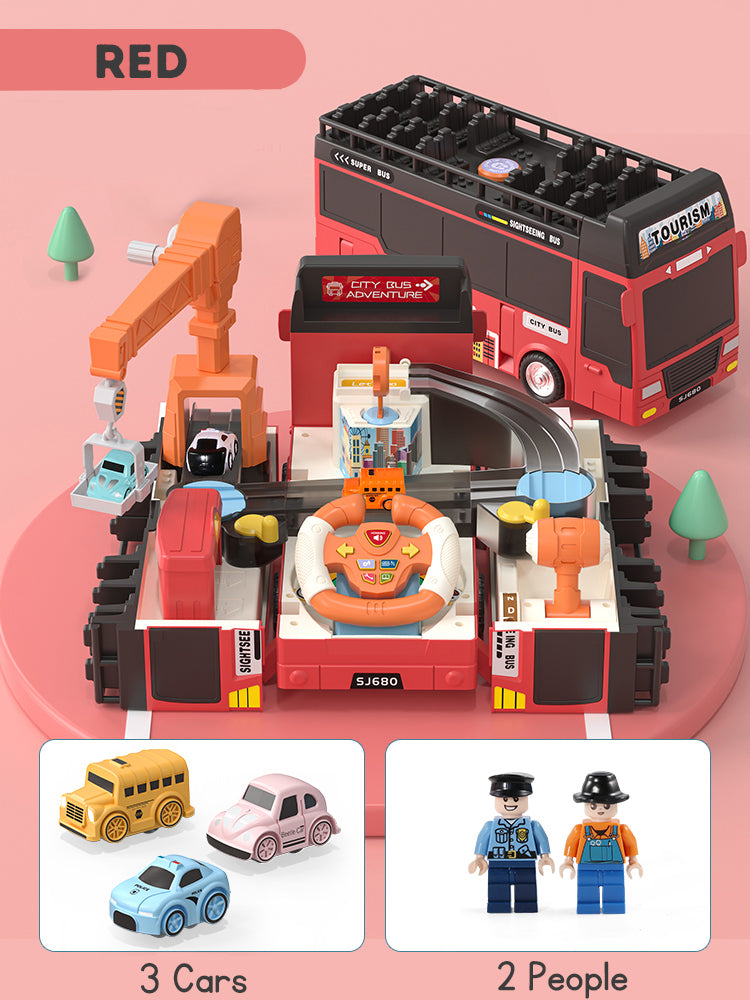 Kids Bus Toy with Sound & Light – Educational Steering Wheel Gear Toy with Music | Learning Vehicle for Toddlers