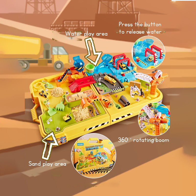 Children's Space Sand Toy Set Portable Handheld Set Puzzle Sand Table Engineering Toy