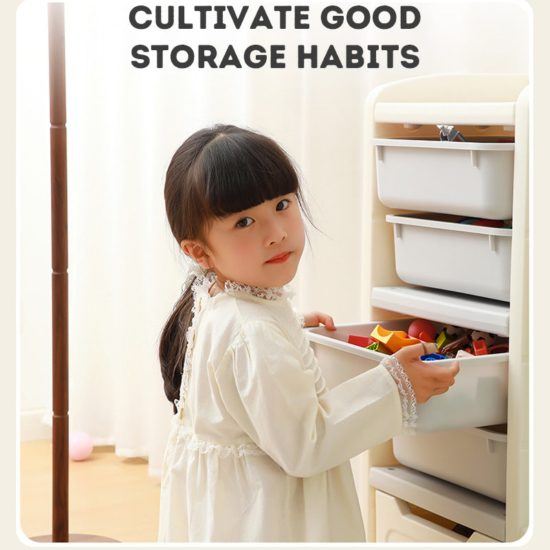 Kids Toy Storage Organizer - Book Shelf & Rack with Whiteboard for Children