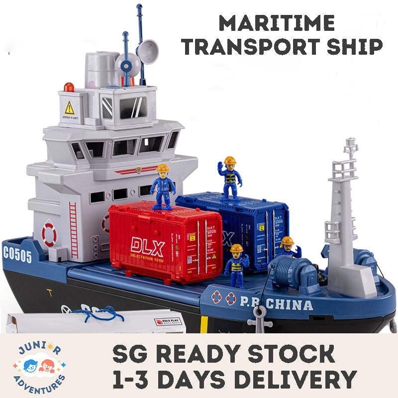 Large-Scale Toy Ship – Simulated Maritime Transport Vessel