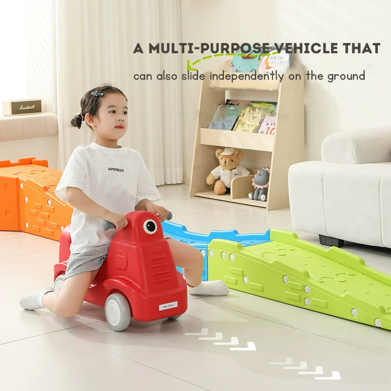 Sliding Track Toy Car for Children Three-Stage Sliding Car Baby Toy Multi functional Balance Car