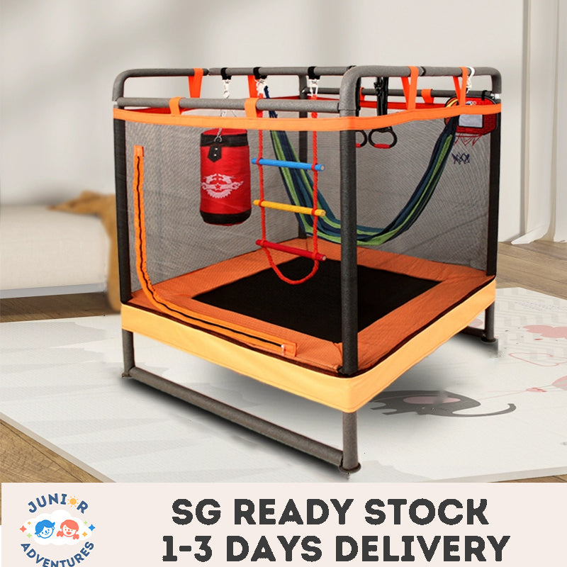 Trampoline For Kids home indoor Jumping Bed Fitness Toy Bouncing Bed