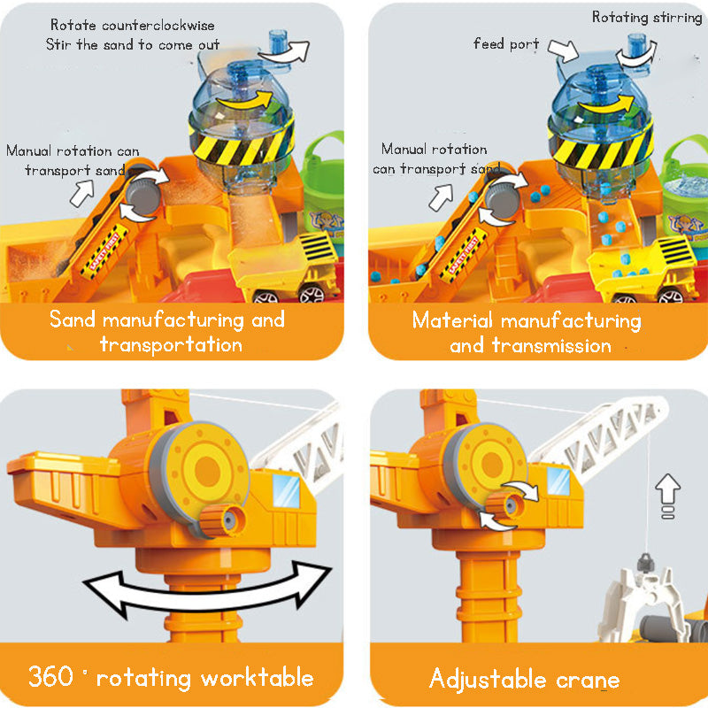 Children's Space Sand Toy Set Portable Handheld Set Puzzle Sand Table Engineering Toy