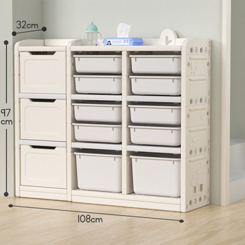 Kids Toy Storage Organizer - Book Shelf & Rack with Whiteboard for Children