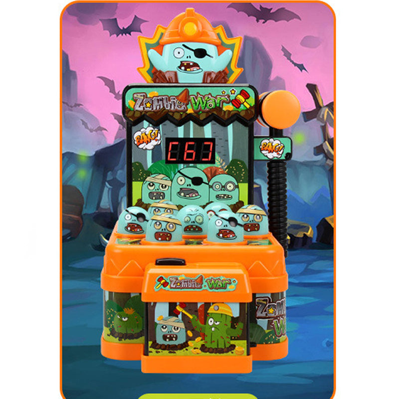 Cartoon Zombie Whack-a-Mole Toy – Mini Electronic Hammer Game for Kids | Fun Interactive Halloween Gift