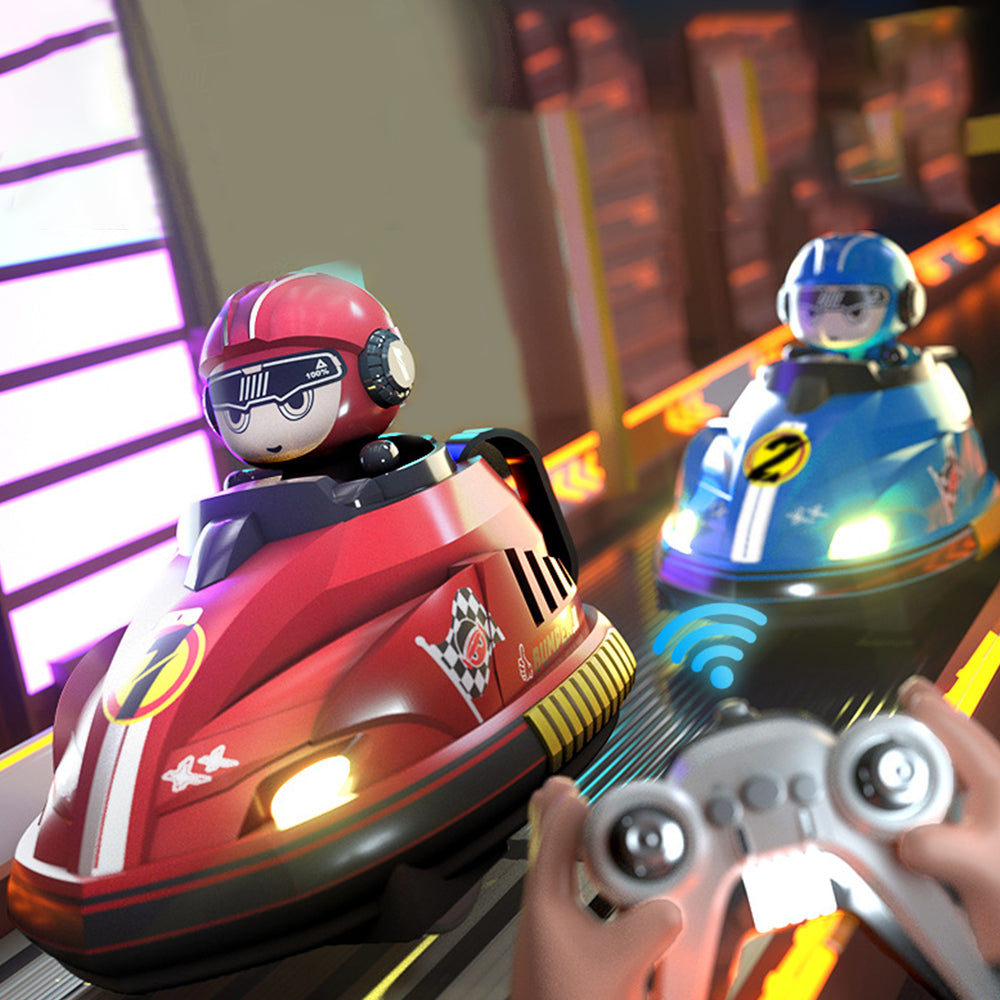 Kids Electric Remote Control Bumper Kart – 2-Player Ride-On Car Toy with Music | Birthday Gift for Boys