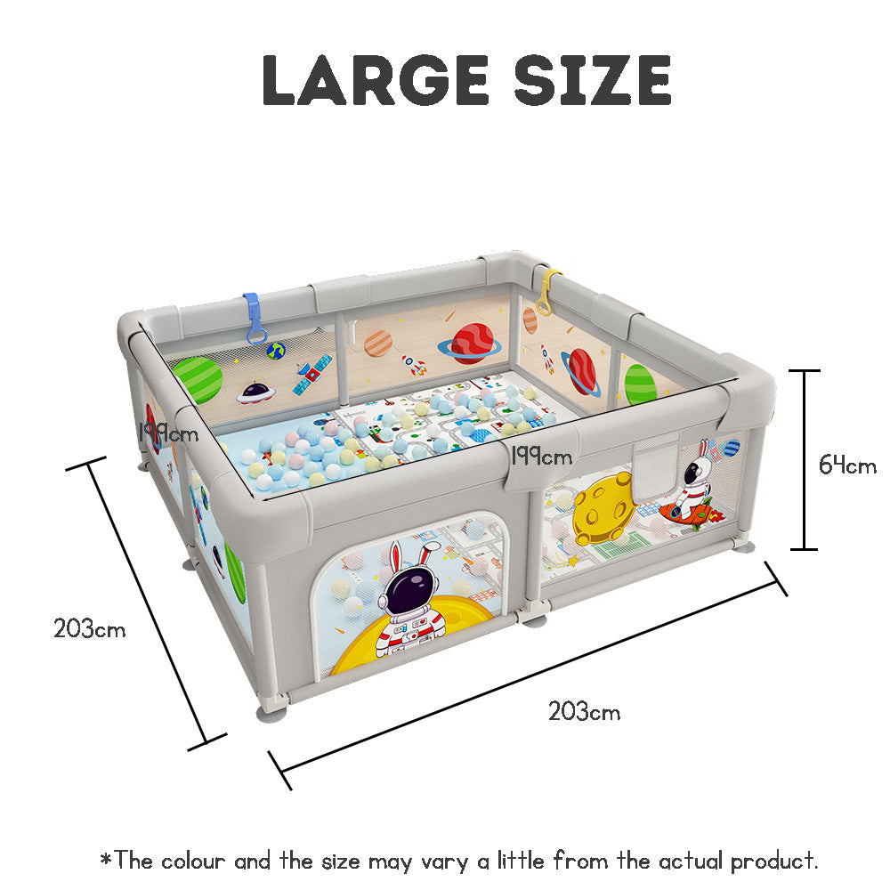 Large Size Baby Playpen with Floor Mat