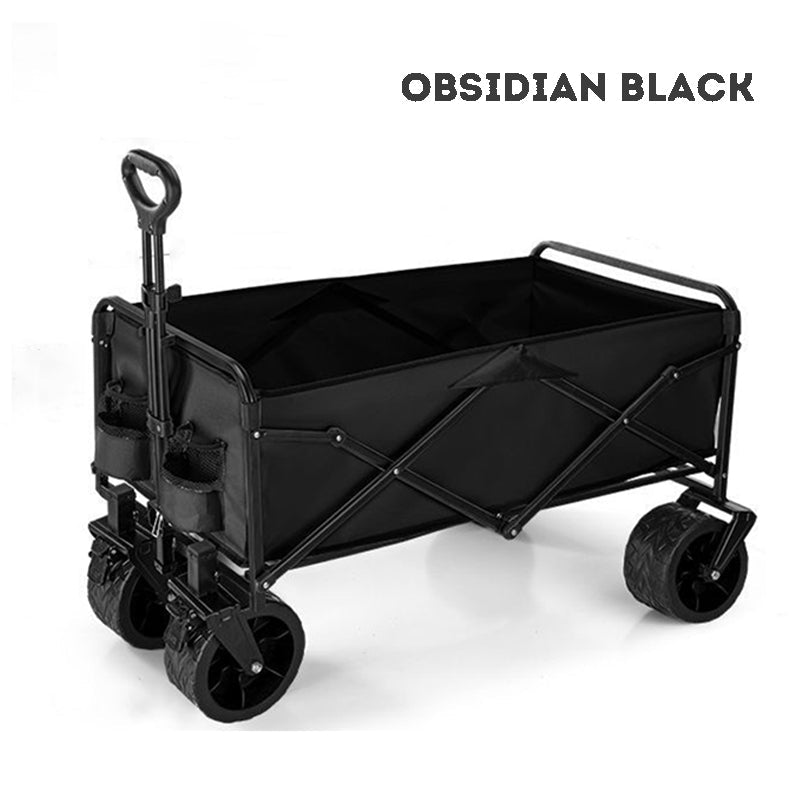Collapsible Kids & Pets Wagon – Foldable Trolley with Telescopic Handle and Sunshade Canopy
