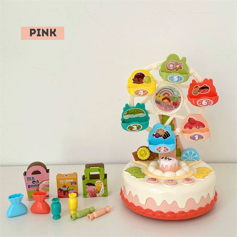 Educational Ferris Wheel Rotating Cake Truck Toy Musical Story Light Toy Boy and Girl Toy