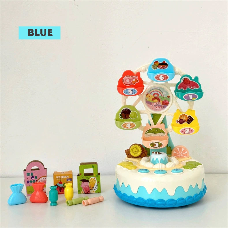 Educational Ferris Wheel Rotating Cake Truck Toy Musical Story Light Toy Boy and Girl Toy