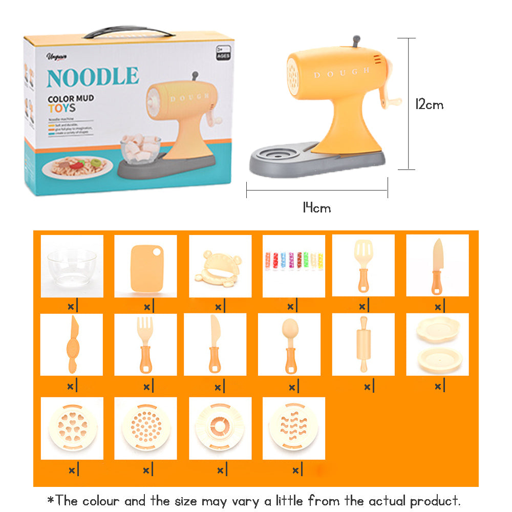 Fun Kitchen Pretend Play Toy Set - Play Dough Noodle and Ice Cream Machines - Gift for Kids and Children