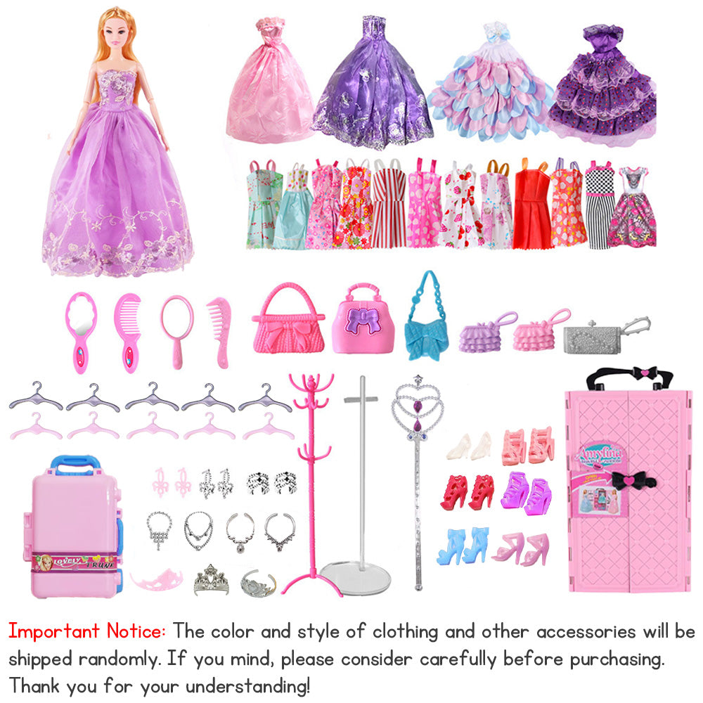 Dolls for Girls Baby Doll Dress up Doll Pretend Play Toys DIY Wardrobe