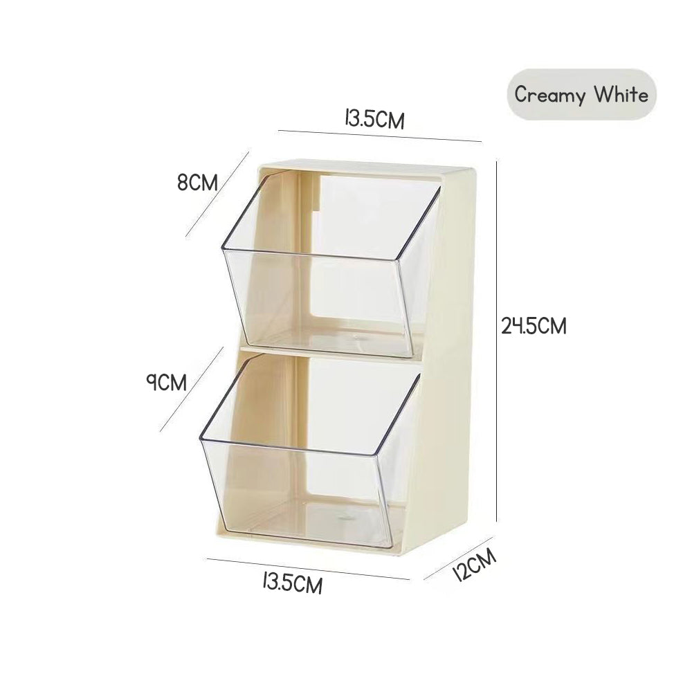 Tea Bag Coffee and Candy Storage Box in White and Green Milo and Sugar Sachet Organiser