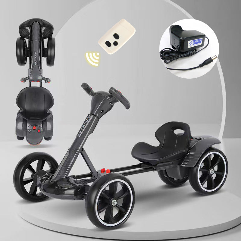 Kids Electric Go Kart Ride-On Car – Remote Control Racing Car for Children With Safety Mark Charger