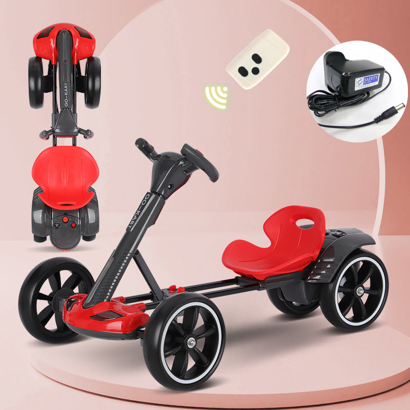 Kids Electric Go Kart Ride-On Car – Remote Control Racing Car for Children With Safety Mark Charger