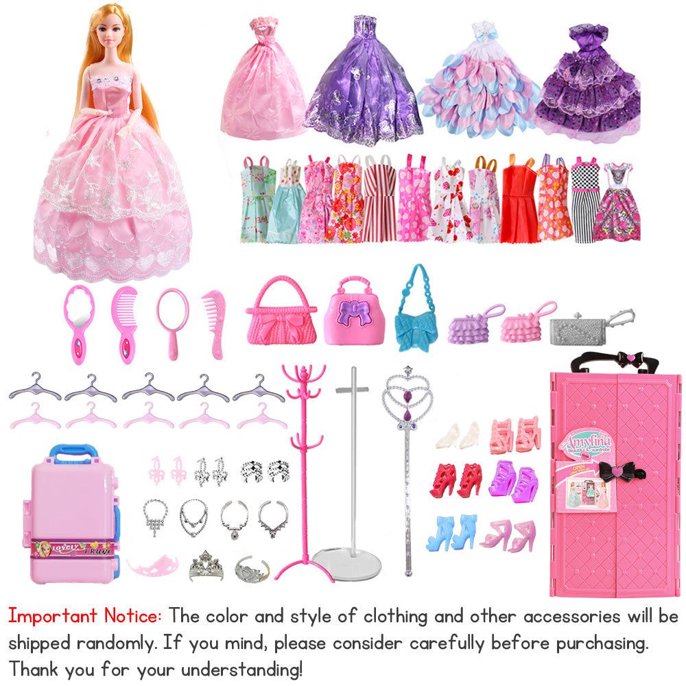 Dolls for Girls Baby Doll Dress up Doll Pretend Play Toys DIY Wardrobe