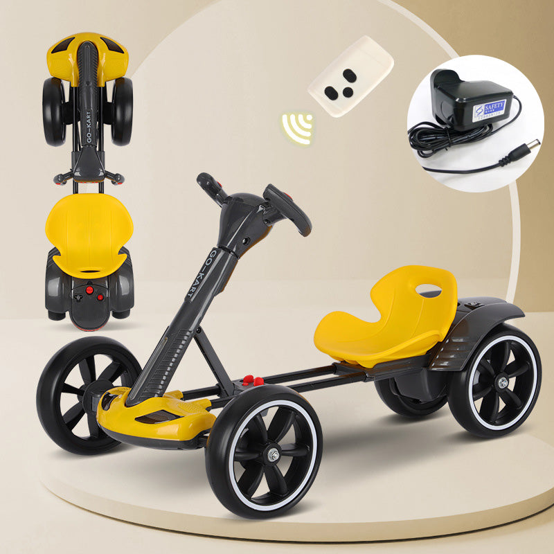 Kids Electric Go Kart Ride-On Car – Remote Control Racing Car for Children With Safety Mark Charger