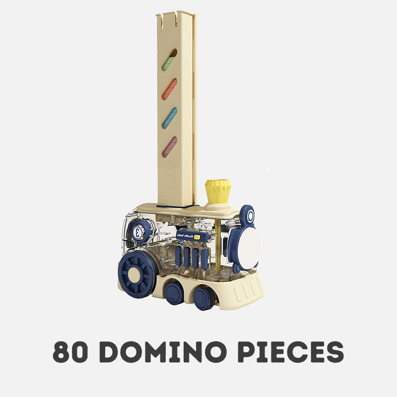 Kid's Electric Domino Train Automatic Domino Placement Electric Building Blocks Car Locomotive Educational Toy Boy Girl