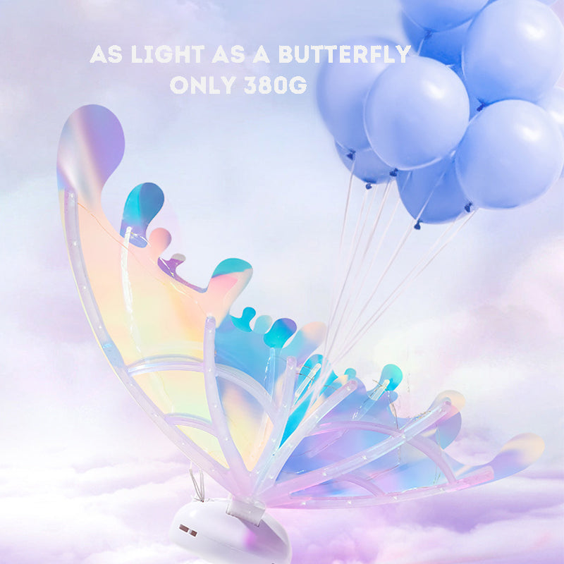 Girls Electric Light-Up Butterfly Wings Toy – Musical Fairy Wings with Lights | Christmas Costume & Performance Prop