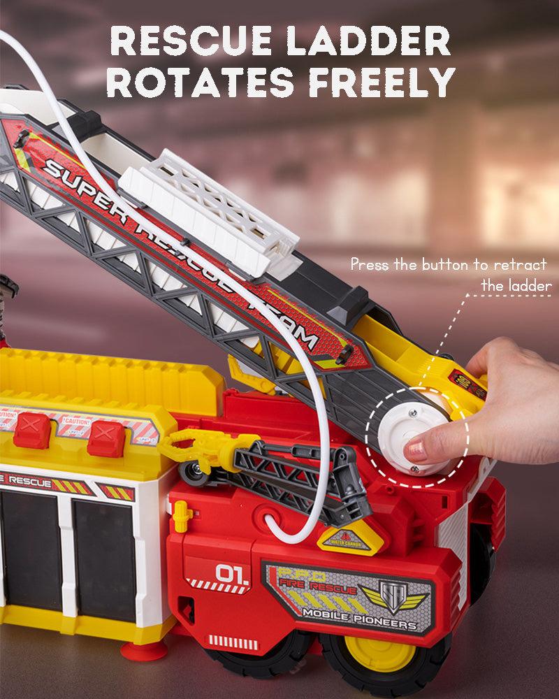 Fire Truck Fire Engine Toy Large Truck Toy Multifunctional Rescue Fire Truck Water Spray Toy