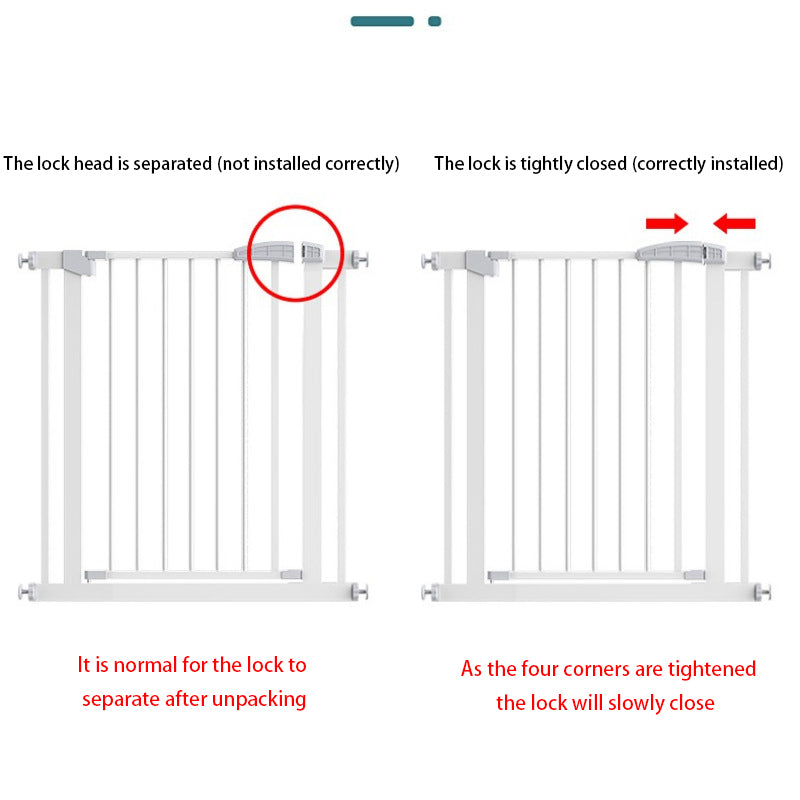 Adjustable Safety Gate for Baby & Pets – Metal Stair Fence Barrier with Lock | Staircase Protection (75–300cm Width)