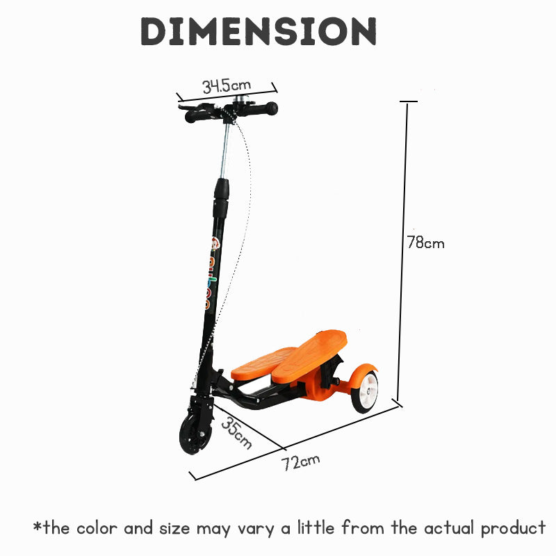 Children's Scooter 3 Light Wheels Foldable Portable Scooter Children's Outdoor Sports Equipment