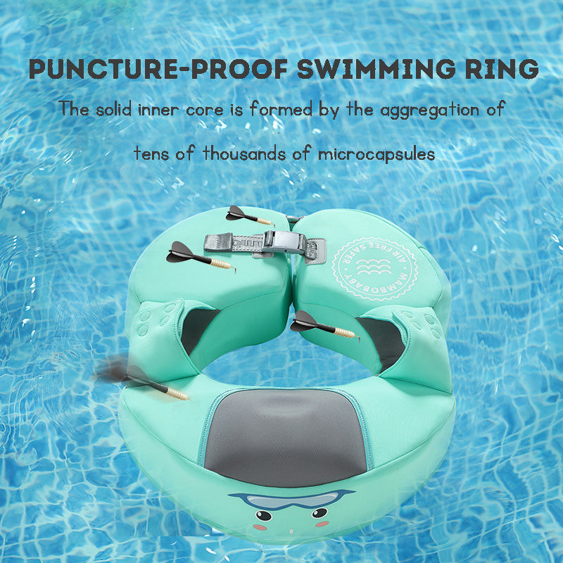 Non-Inflatable Baby Swim Ring – Infant Swimming Trainer with Floating Plate for Kids