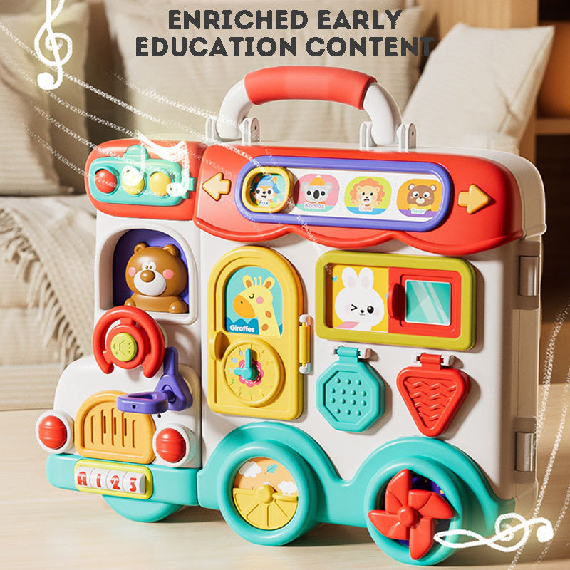 Busy Board Educational Toys Montessori Toys Multifunctional Bus Early Learning Busy Toy