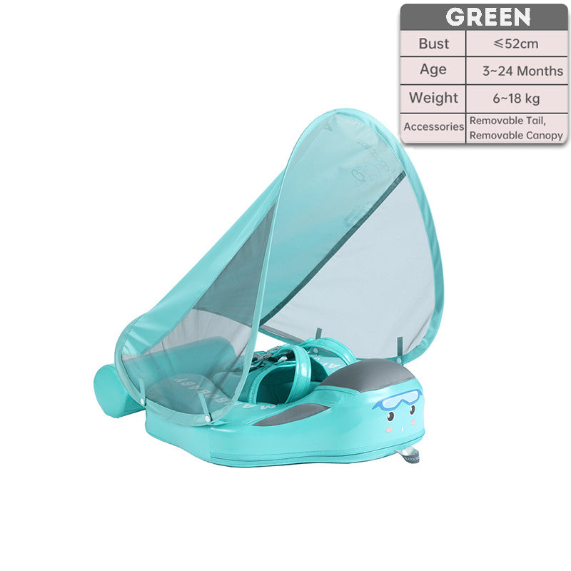 Non-Inflatable Baby Swim Ring – Infant Swimming Trainer with Floating Plate for Kids