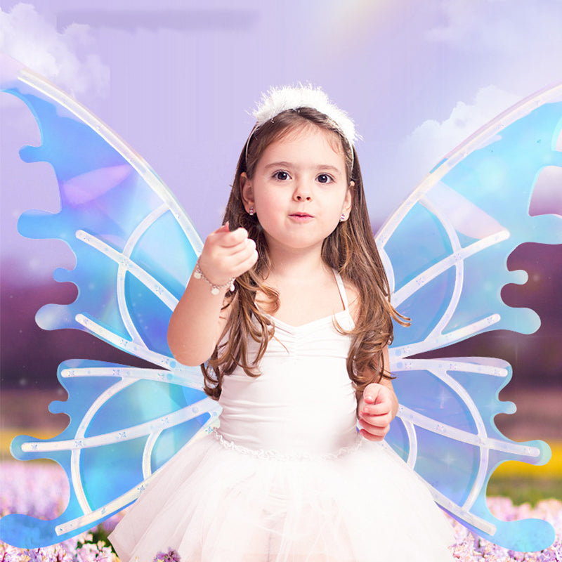 Girls Electric Light-Up Butterfly Wings Toy – Musical Fairy Wings with Lights | Christmas Costume & Performance Prop