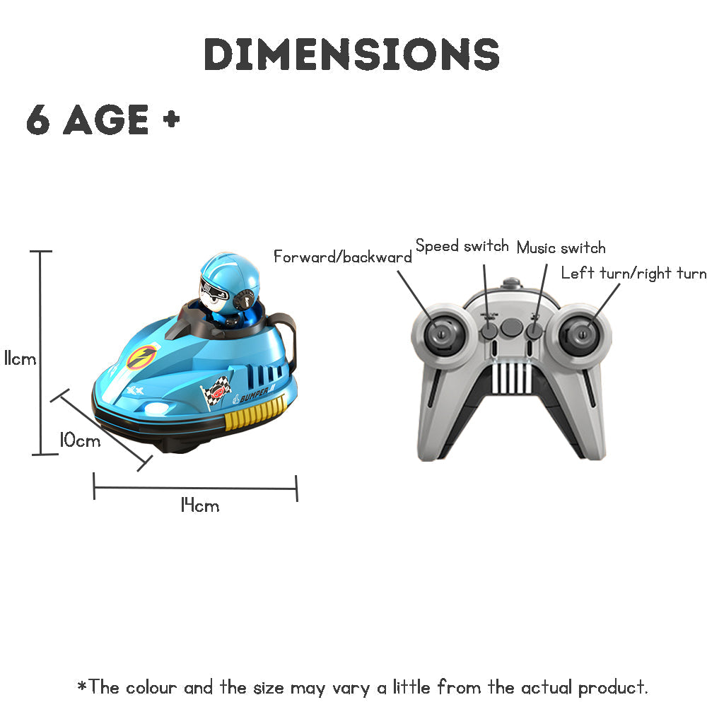 Kids Electric Remote Control Bumper Kart – 2-Player Ride-On Car Toy with Music | Birthday Gift for Boys