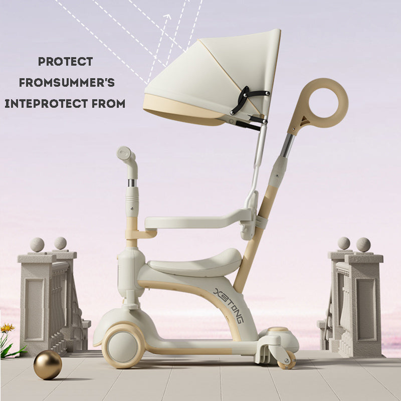 Children's Multifunctional Scooter Foldable Push Car Baby Stroller High Chair