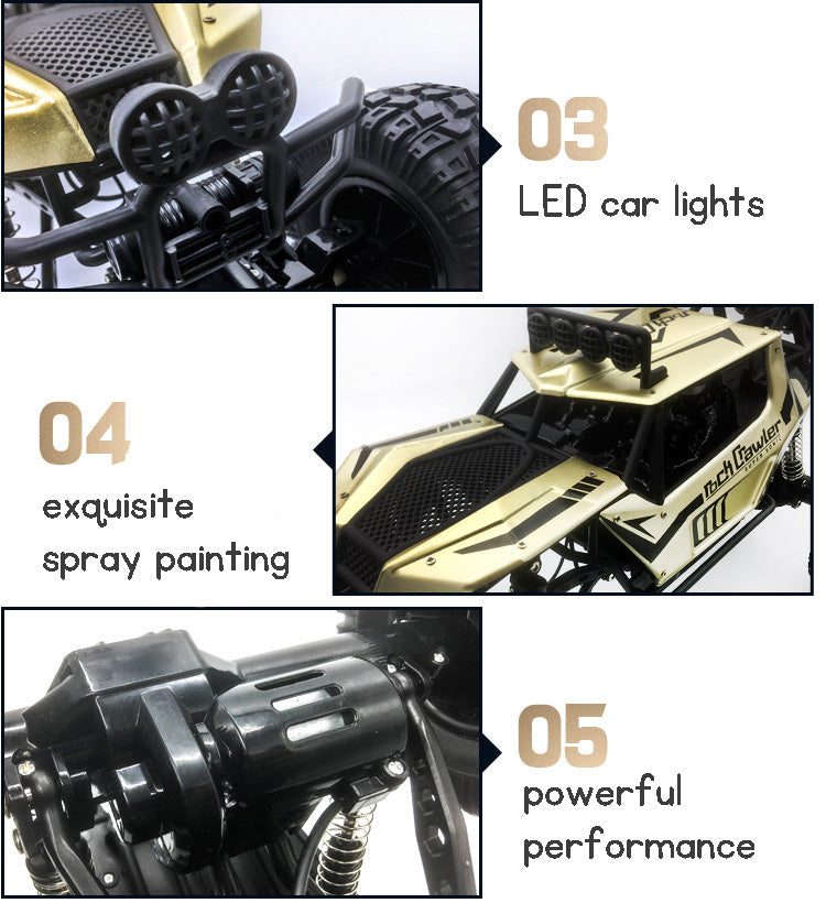 1:8 Scale Half-Meter Body Remote Control Climbing Car – 4WD Off-Road Alloy Body with Suspension & Shock Absorption