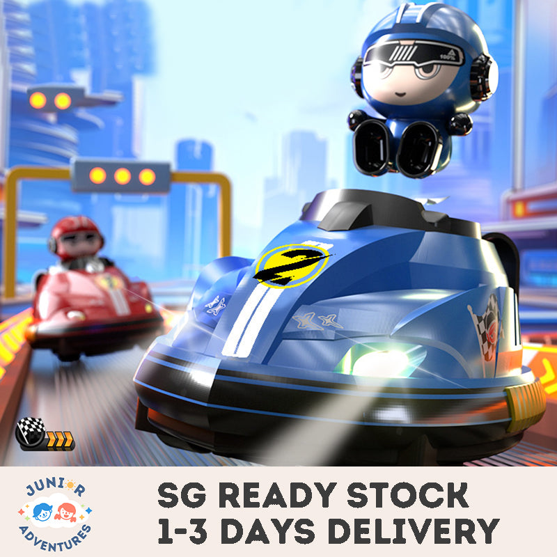 Kids Electric Remote Control Bumper Kart – 2-Player Ride-On Car Toy with Music | Birthday Gift for Boys