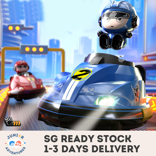 Kids Electric Remote Control Bumper Kart – 2-Player Ride-On Car Toy with Music | Birthday Gift for Boys