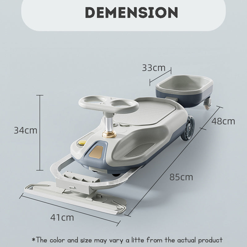 Children's Electric Twist Car Anti-Rollover Baby Kart Multi-function Mopping Car Kids Electric ride on