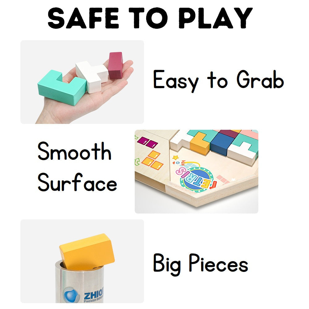 3D Tetris Puzzle Building Blocks – Multifunctional Jigsaw Board Toy for Kids | Educational Brain-Boosting Game