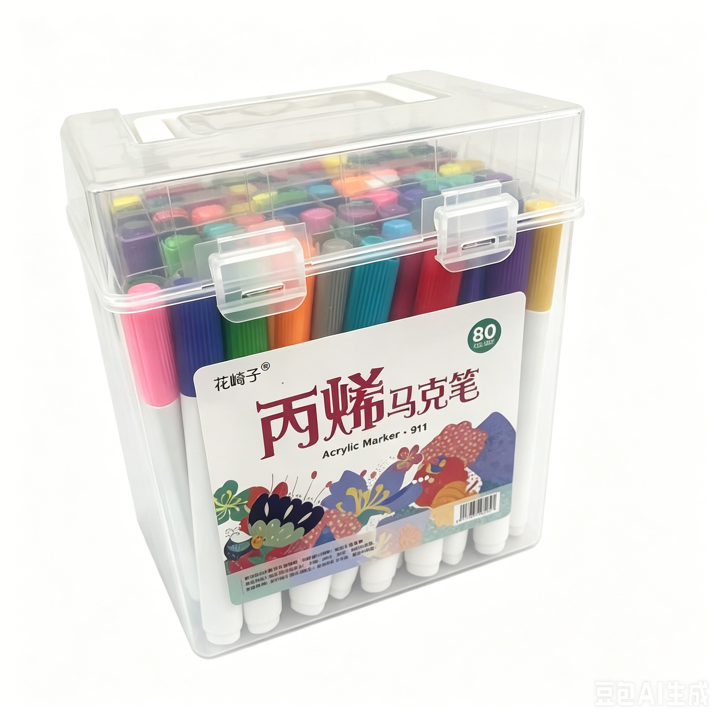 Acrylic Paint Markers Art Markers for Students Non Bleed Layering Capable 36 60 80 Colors Waterproof Quick Dry Marker Pen Set