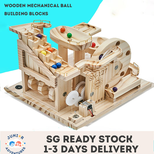 Marble Run DIY Wooden Toy Track Toy Building Blocks