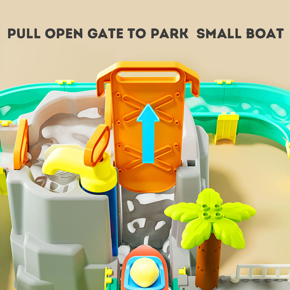 Fishing Track Water Play Toy – Pretend Play Water Park Set for Boys & Girls, Ideal Birthday Gift