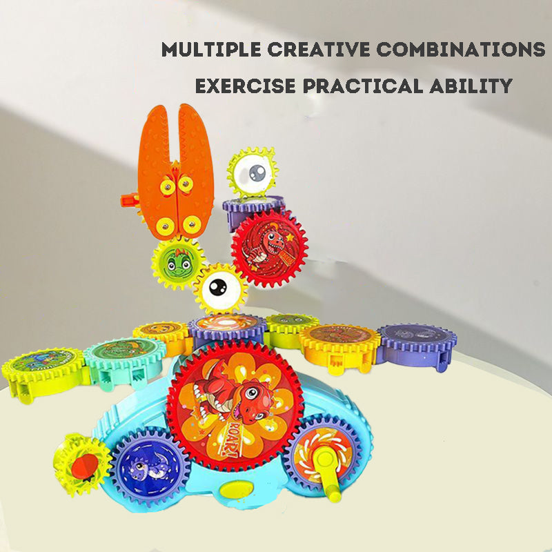 Children's Electric Building Blocks Transform Gear Construction DIY Educational Assembly Toy Set
