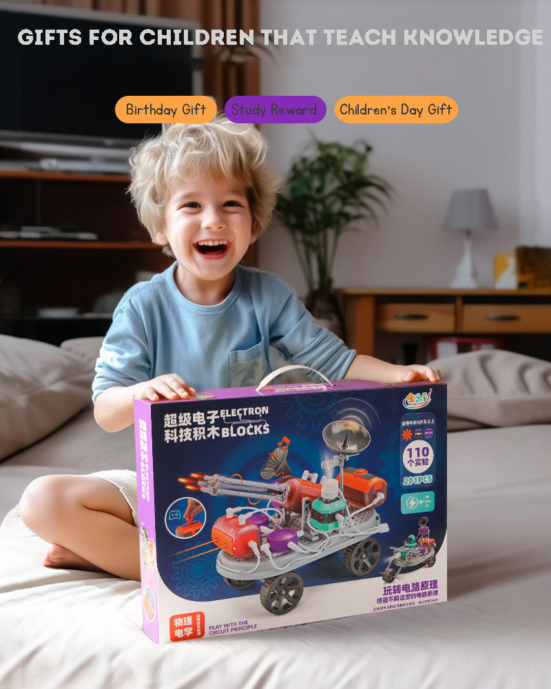 Electric Building Block Assembly Toy – DIY Circuit Physics Kit for Kids, Cognitive & STEM Learning Gift